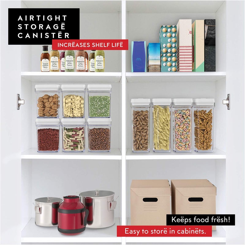 DWÃ‹LLZA KITCHEN Airtight Food Storage Containers â€“ 4 Piece set Air Tight Pantry Storage Containers Clear Kitchen Organization and Storage Set BPA-Free - Keeps your Food Fresh & Dry - Image 2